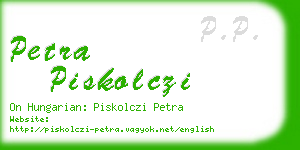 petra piskolczi business card